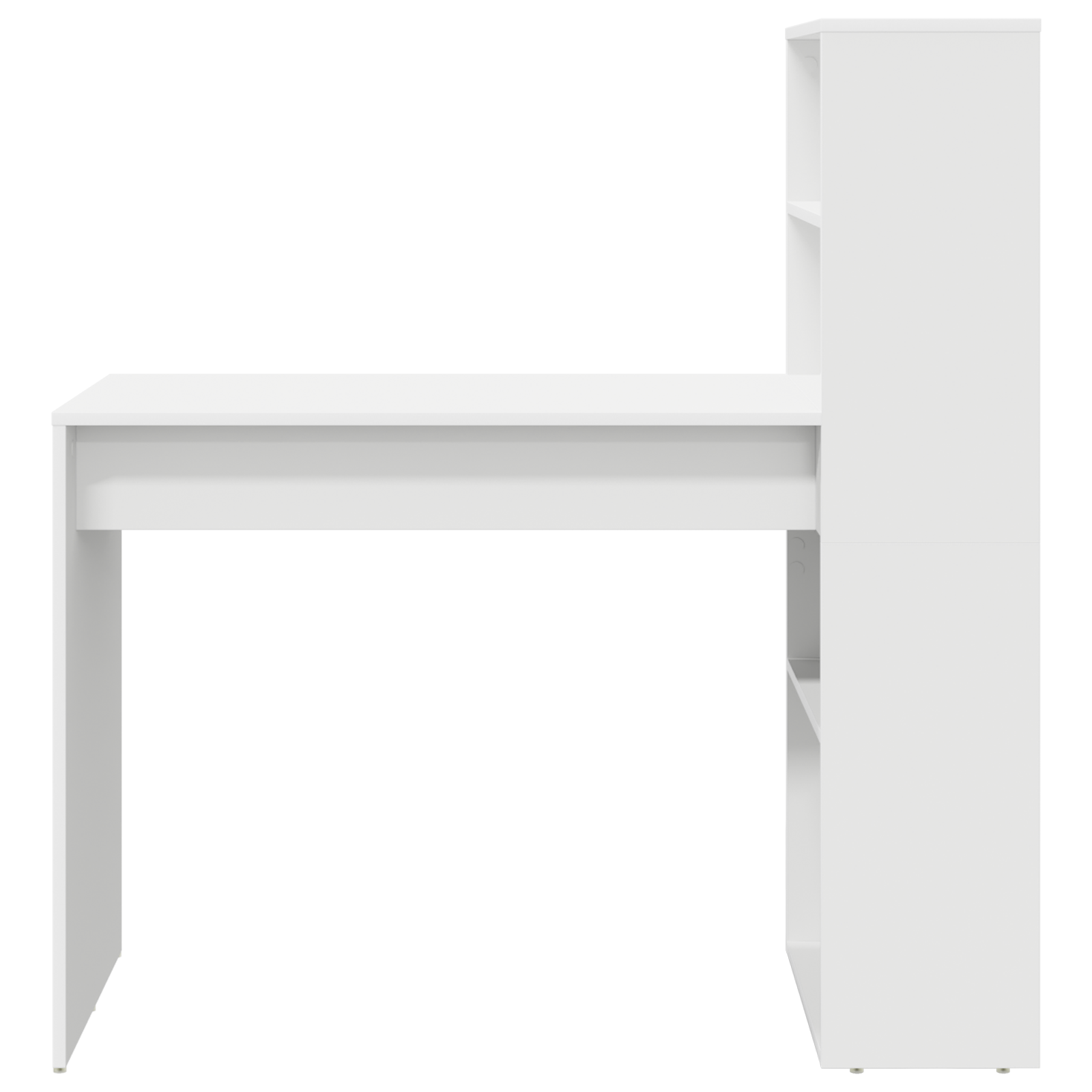Asztal tárolással fehér 113x54x120 cm szerelt fa