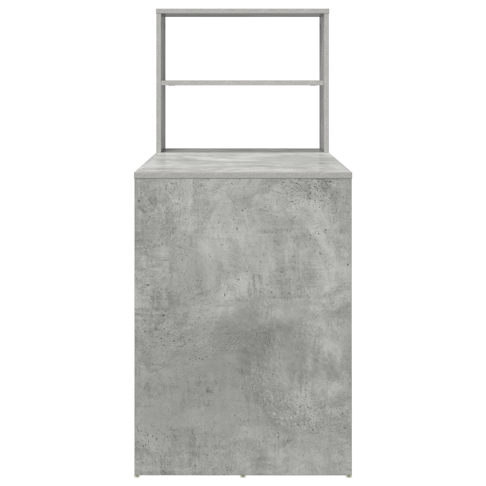 Asztal tárolóval beton szürke 113x54x120 cm szerelt fa