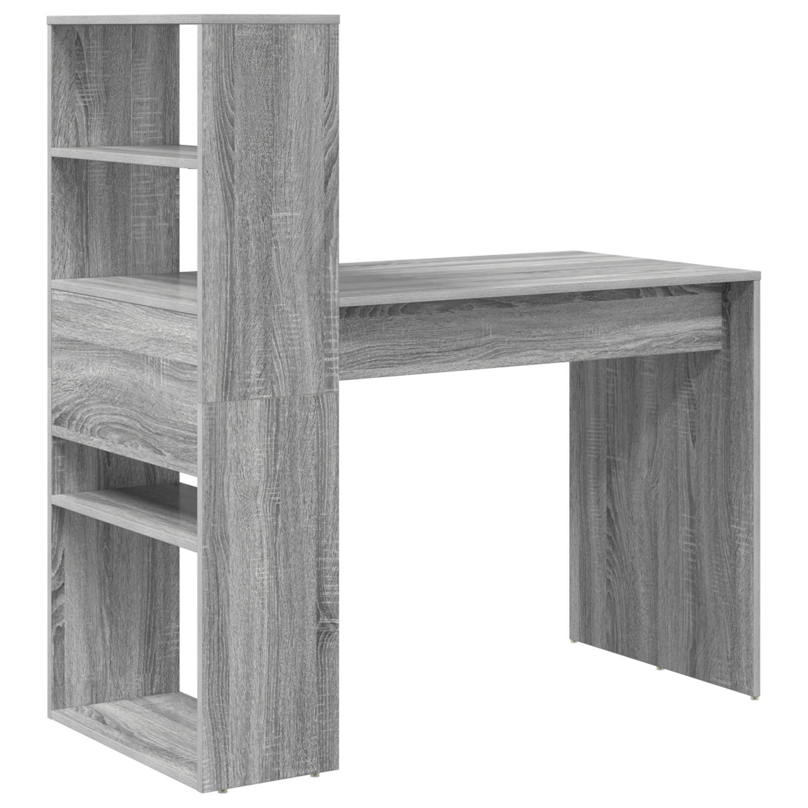 Asztal tárolóval, szürke sonoma 113x54x120 cm forgácslap Asztal tárolóval, szürke sonoma 113x54x120 cm forgácslap