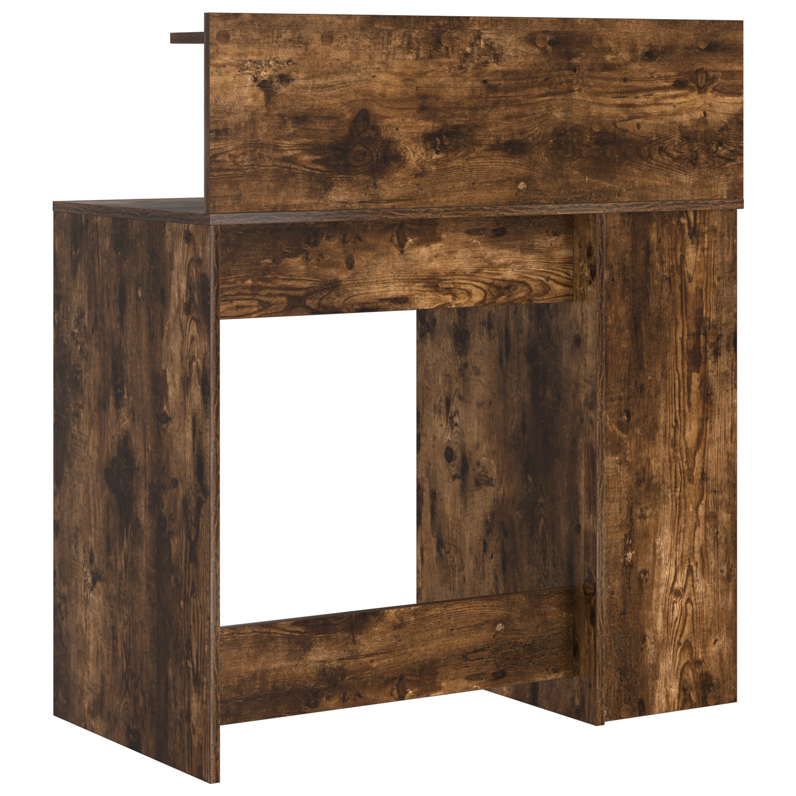 Asztal tárolóval füstölt tölgy 90x48x101.5 cm szerelt fa Asztal tárolóval füstölt tölgy 90x48x101.5 cm szerelt fa