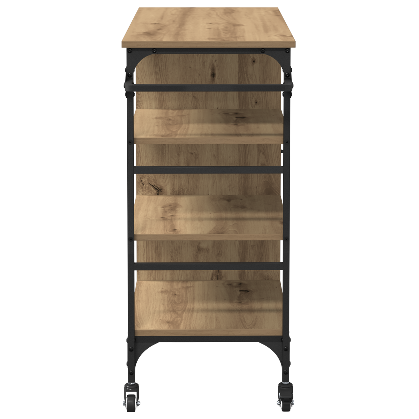 Konyhai kocsi tömör tölgy 87.5x38.5x84.5 cm szerelt fa Konyhai kocsi tömör tölgy 87.5x38.5x84.5 cm szerelt fa