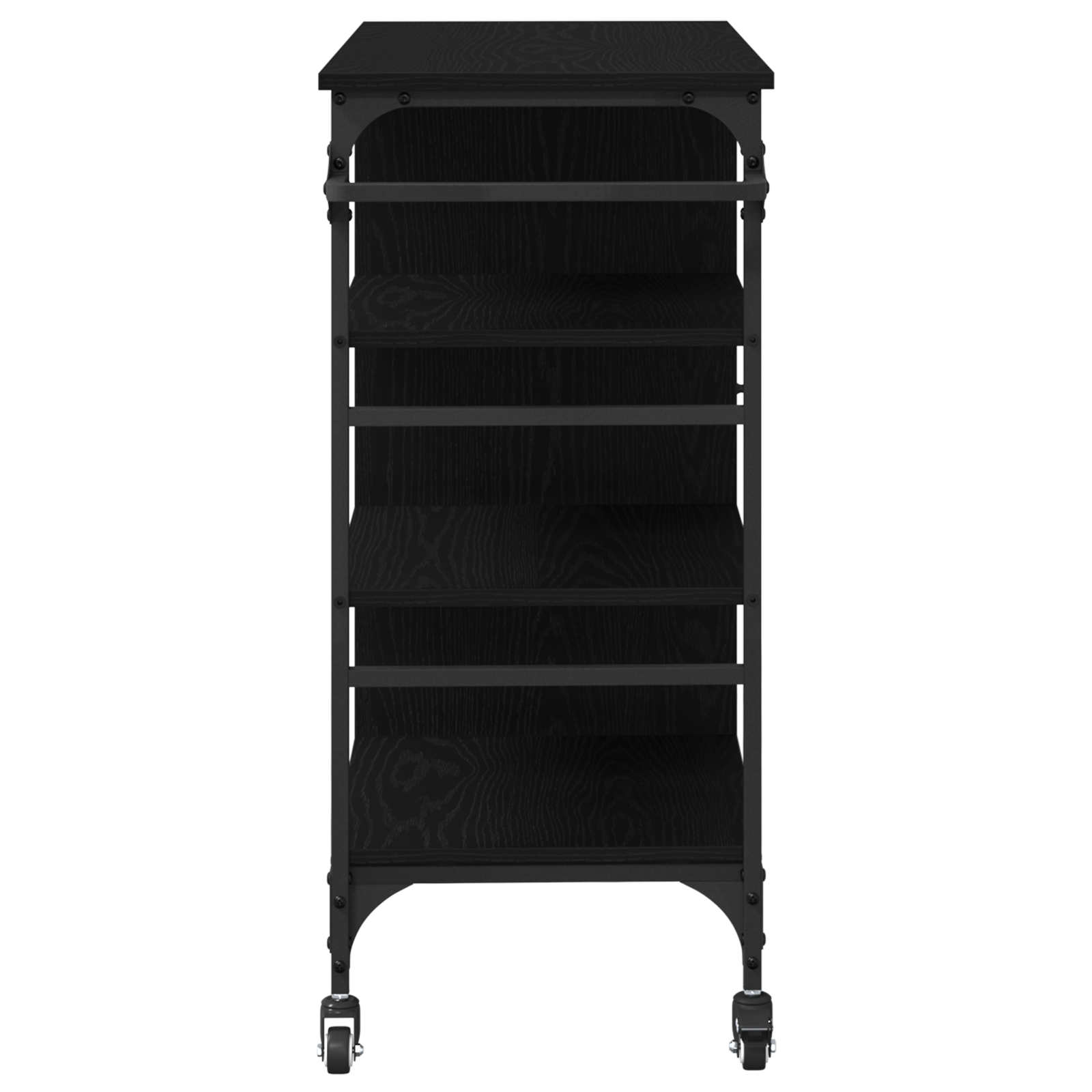 Konyhai kocsi fekete tölgy 87.5x38.5x84.5 cm szerelt fa