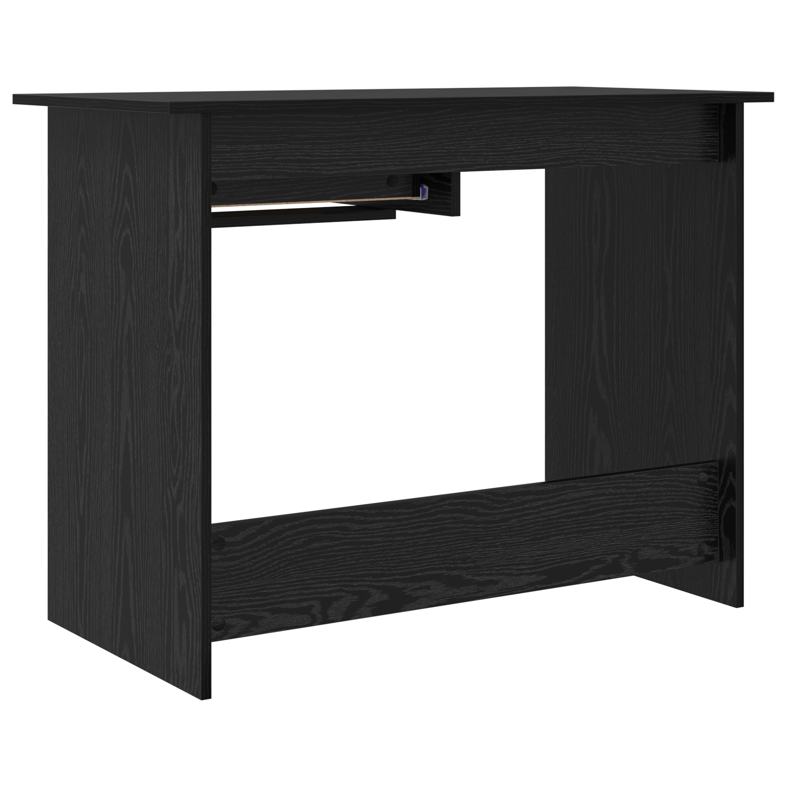 Asztal fiókkal musta tammi 100 x 50 x 76 cm faanyag Asztal fiókkal musta tammi 100 x 50 x 76 cm faanyag