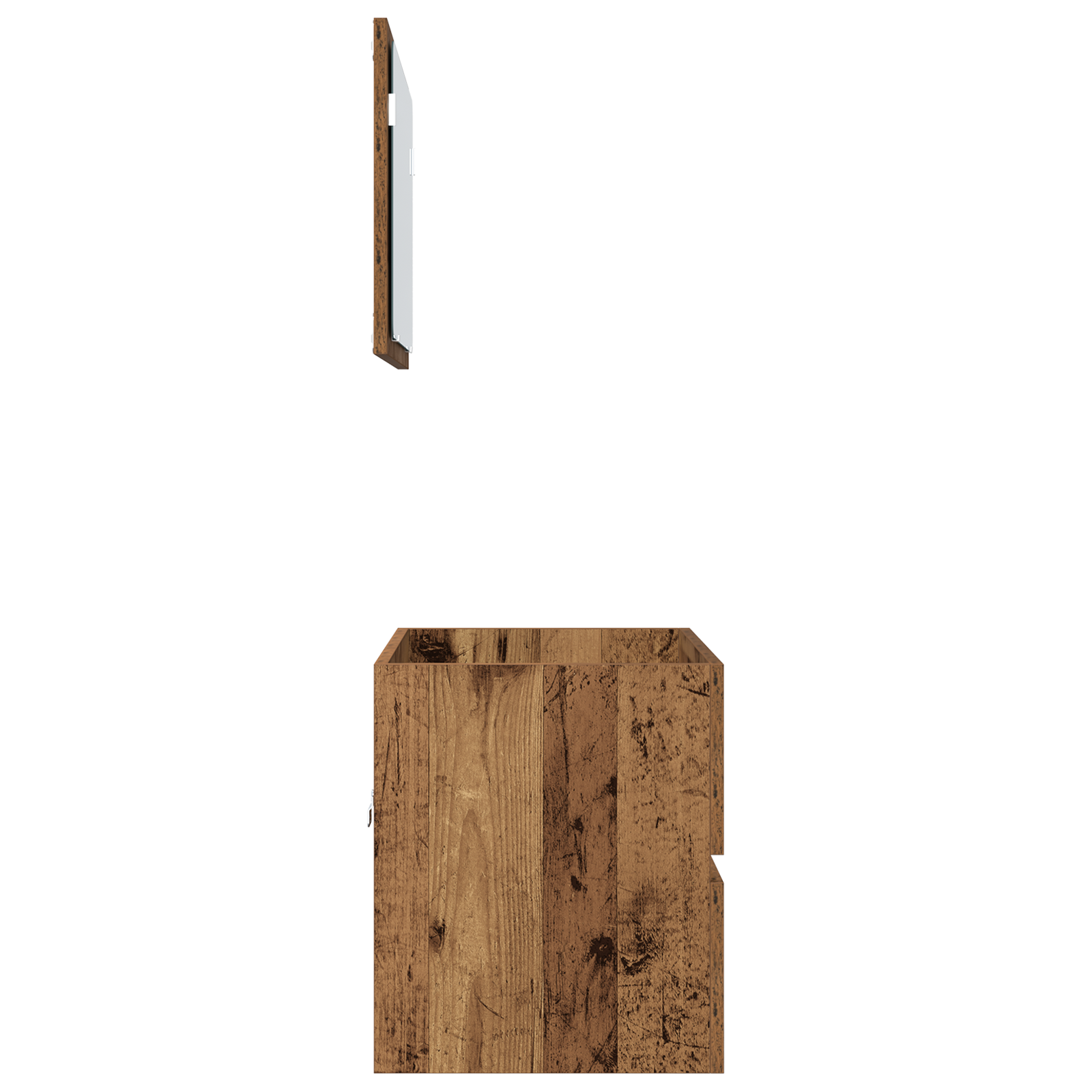 2 részes fürdőszoba bútor szett régi fa szerelt fa