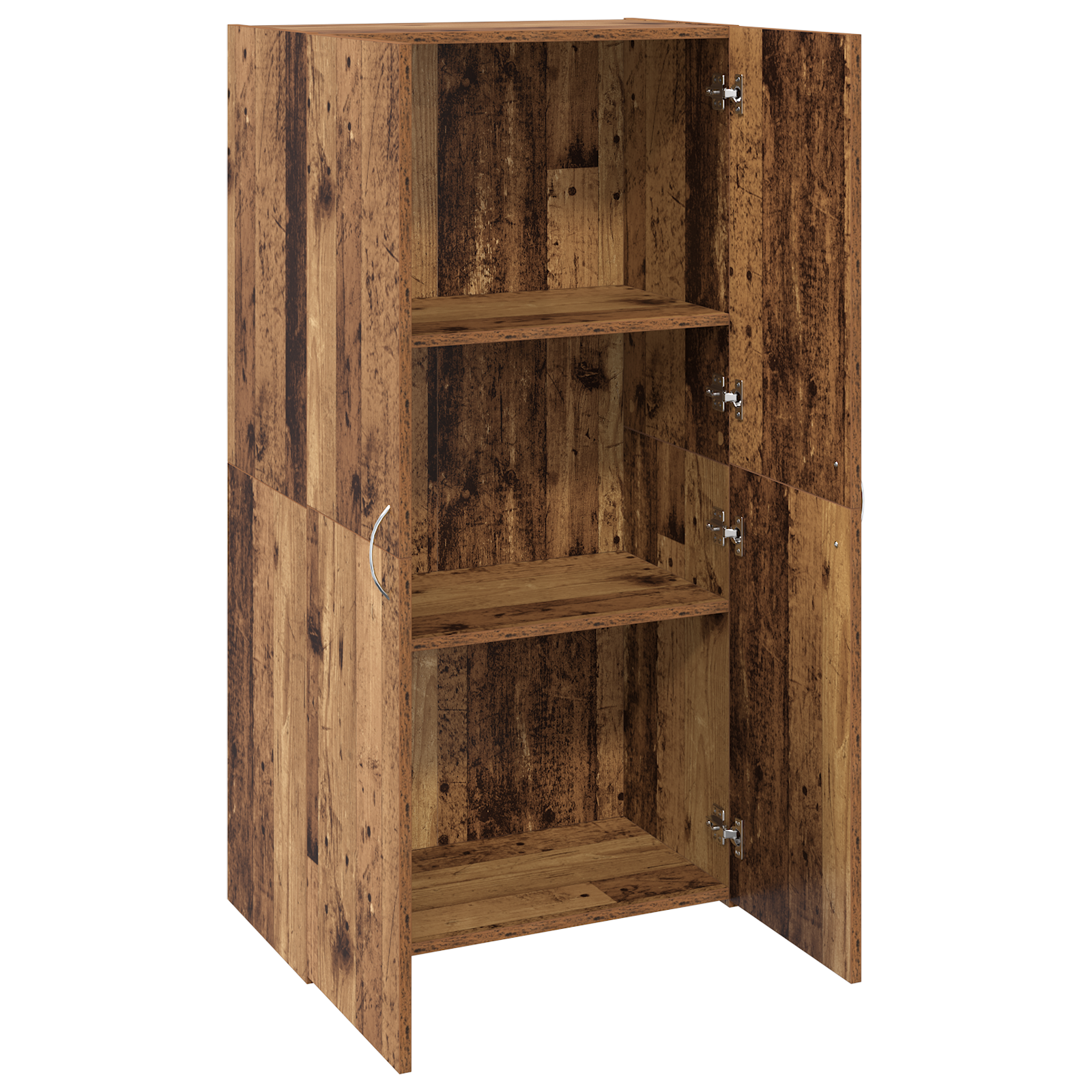 Irodai szekrény polcokkal tárolóval ajtóval öreg fa 60 x 32 x 115 cm faanyag