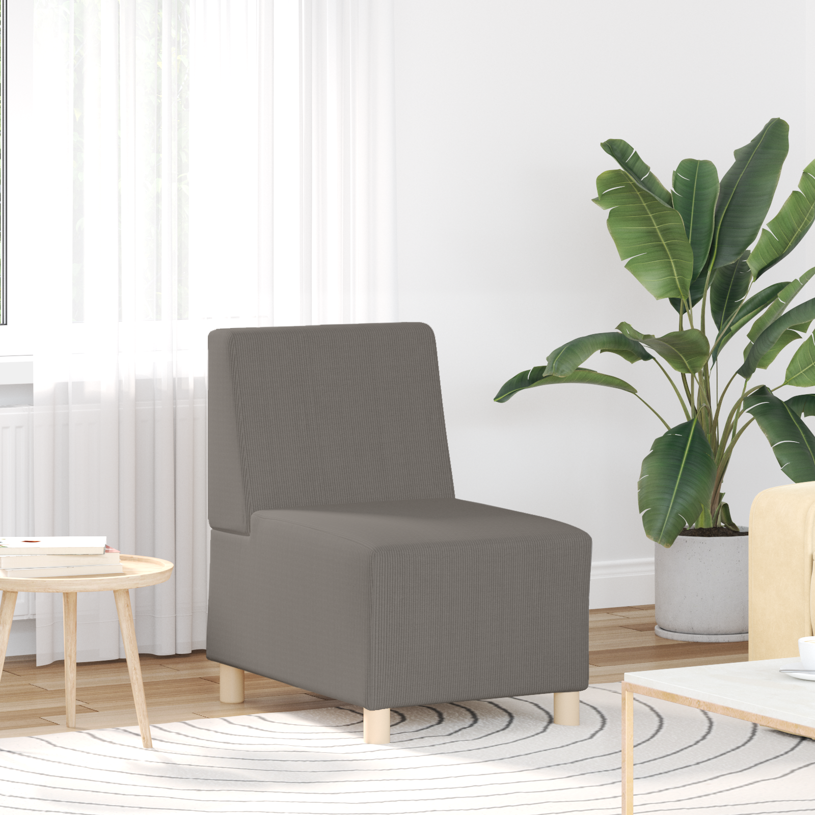 Sofa chiar 2 pcs világosszürke 55 x 74 x 82 cm bársony anyag