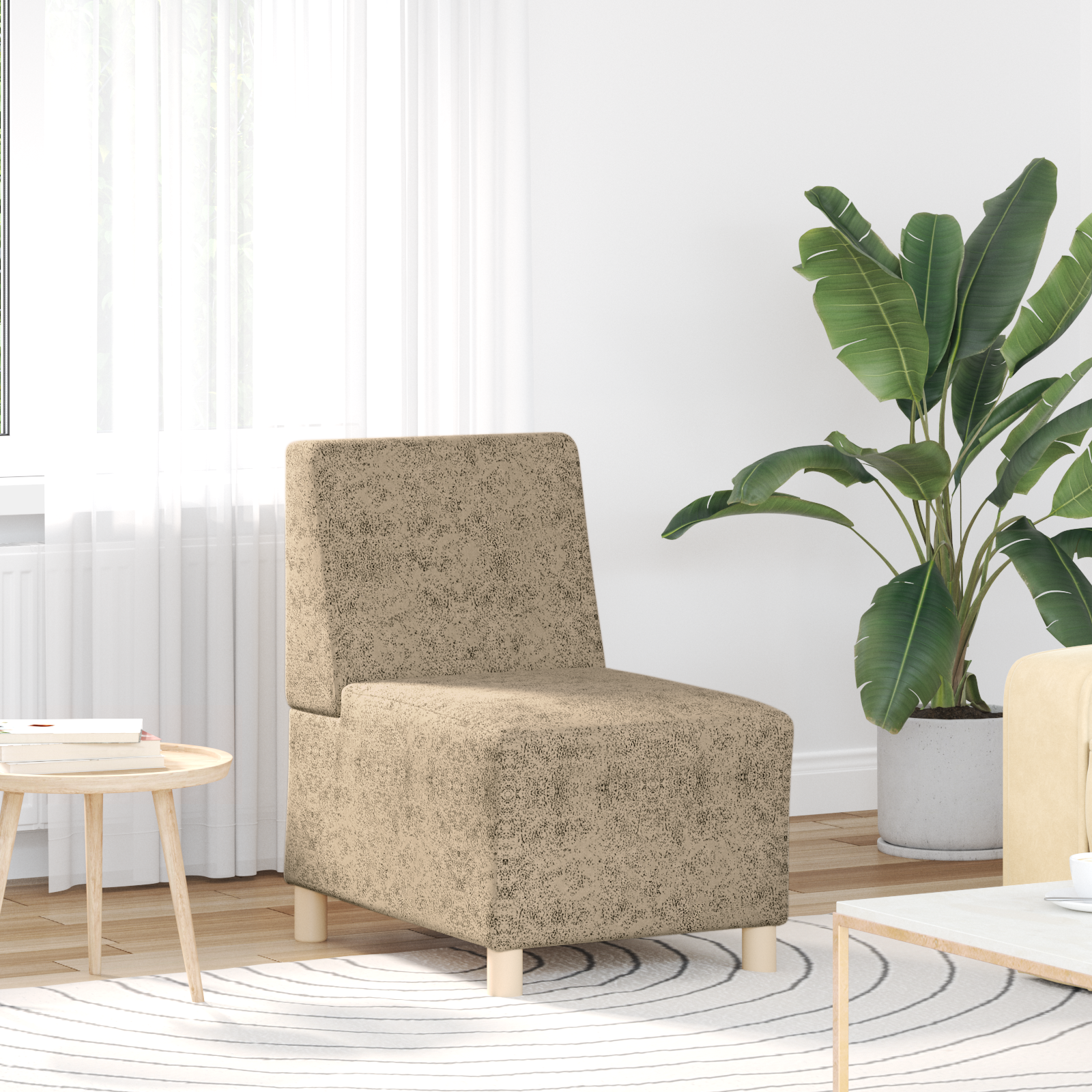 Fotel párnával 2 pcs világosszürke 55 cm műbőr velúr Fotel párnával 2 pcs világosszürke 55 cm műbőr velúr