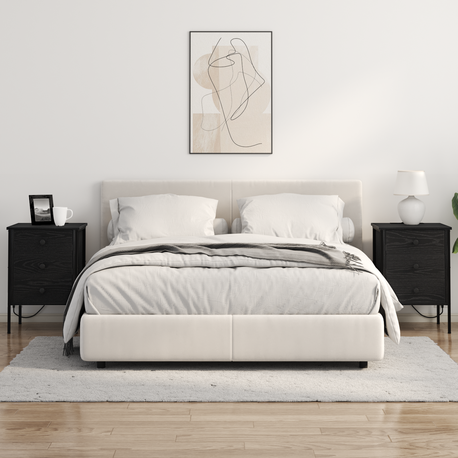 Éjjeli szekrények 2 pcs musta tammi 42 x 41 x 61 cm faanyag