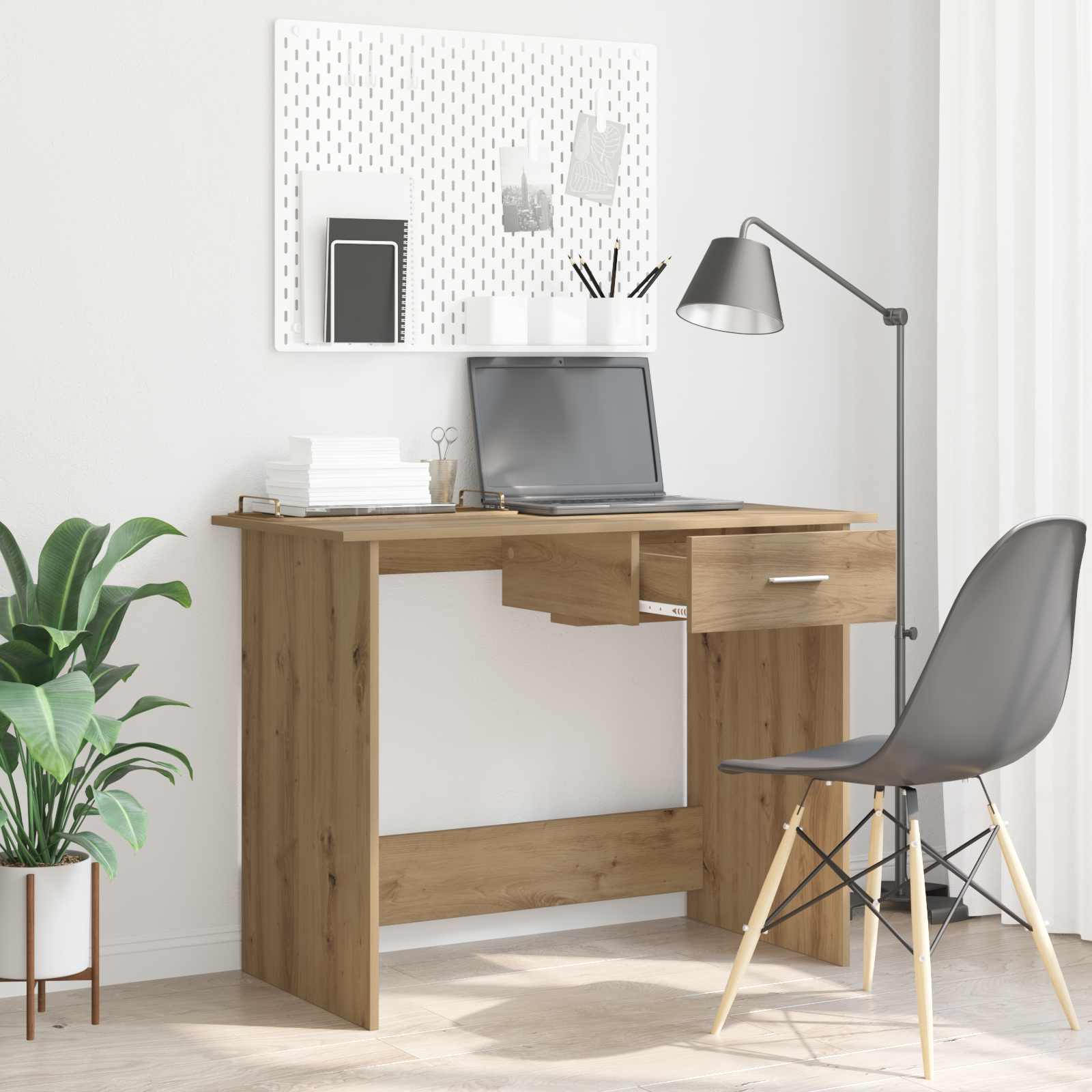 Asztal fiókkal tárolóval kézműves tölgy 100 x 50 x 76 cm faanyag Asztal fiókkal tárolóval kézműves tölgy 100 x 50 x 76 cm faanyag