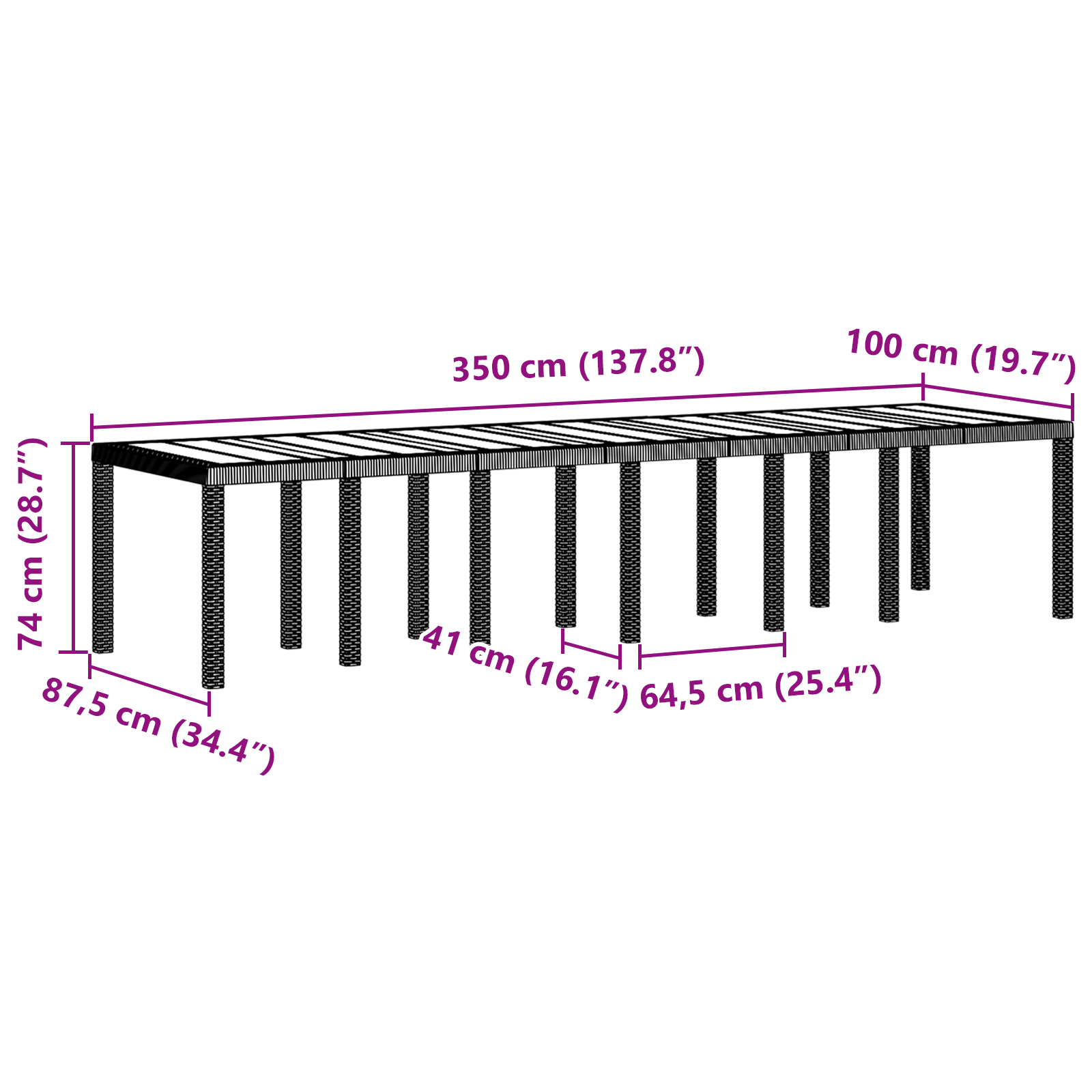 13 darabos kerti étkezősor párnákkal antracit polirattan