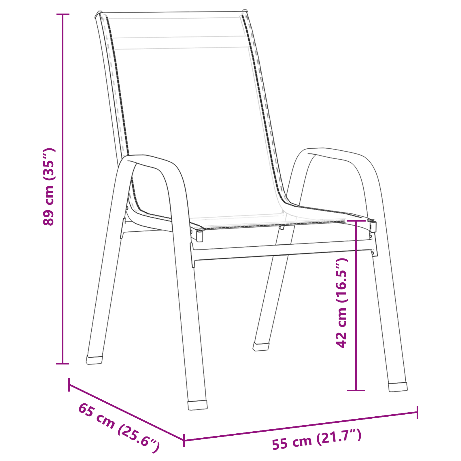 5 részes kert étkező szett barna textilén és acél