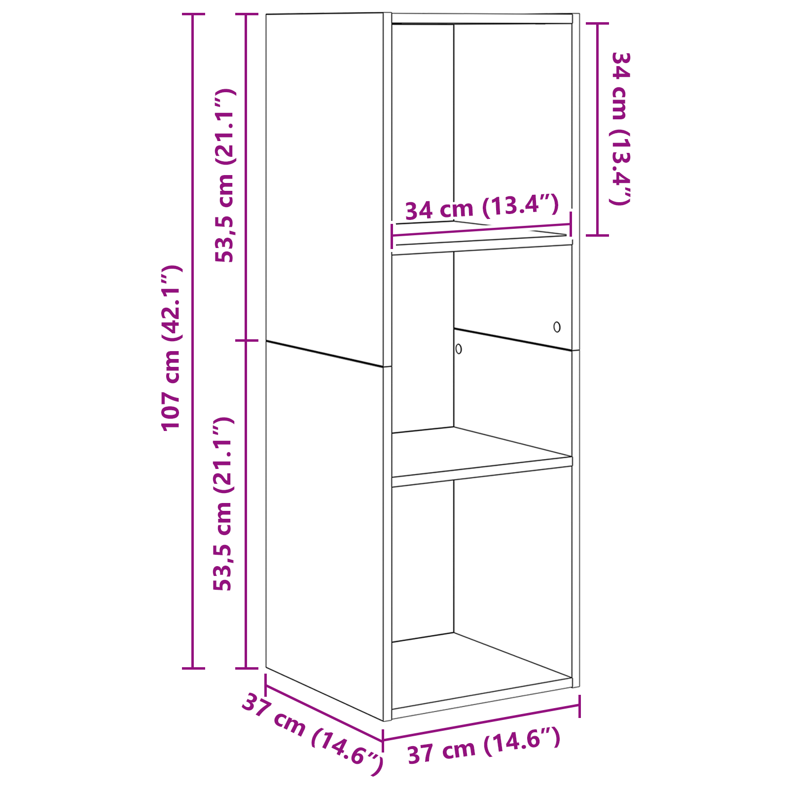 Tv szekrény garnitúra 4 pcs musta tammi 37 x 37 x 142.5 cm Tv szekrény garnitúra 4 pcs musta tammi 37 x 37 x 142.5 cm