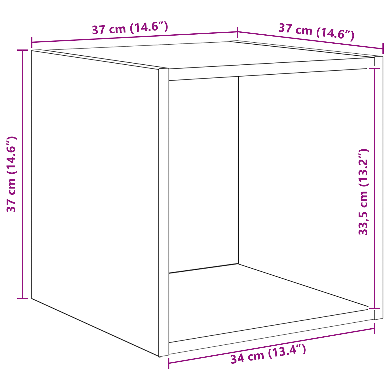 Tv szekrény garnitúra 4 pcs musta tammi 37 x 37 x 142.5 cm Tv szekrény garnitúra 4 pcs musta tammi 37 x 37 x 142.5 cm