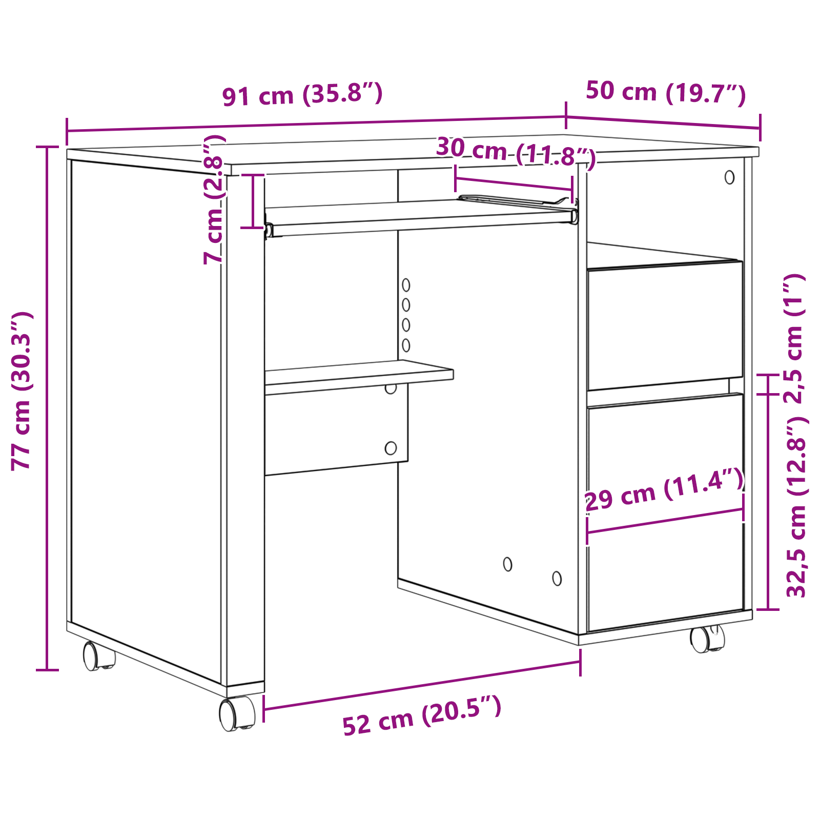 Szürke számítógépasztal szürke sonoma szerelt fa közepes