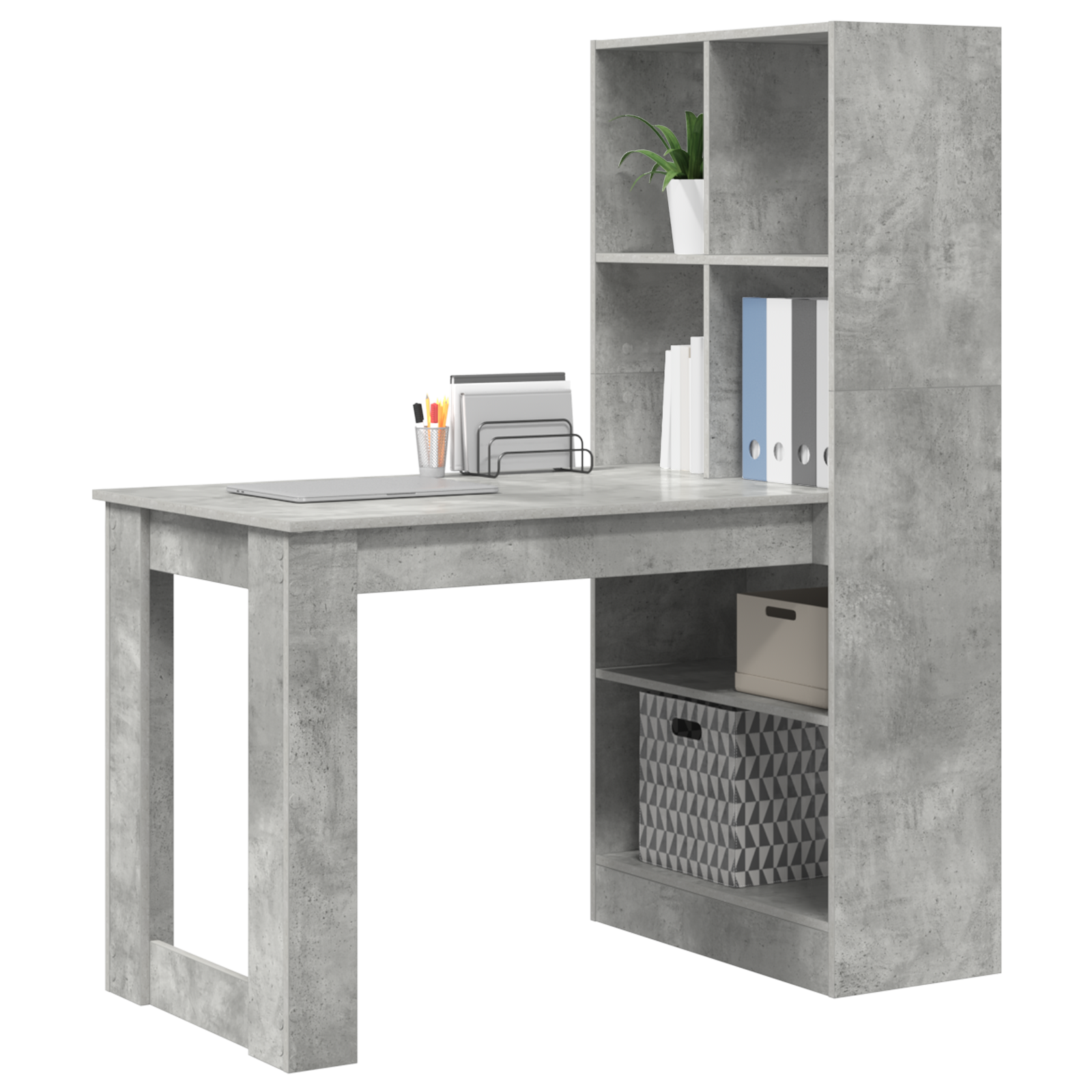 Asztal beton szürke 122 x 67 x 145 cm műgyanta és forgácslap Asztal beton szürke 122 x 67 x 145 cm műgyanta és forgácslap