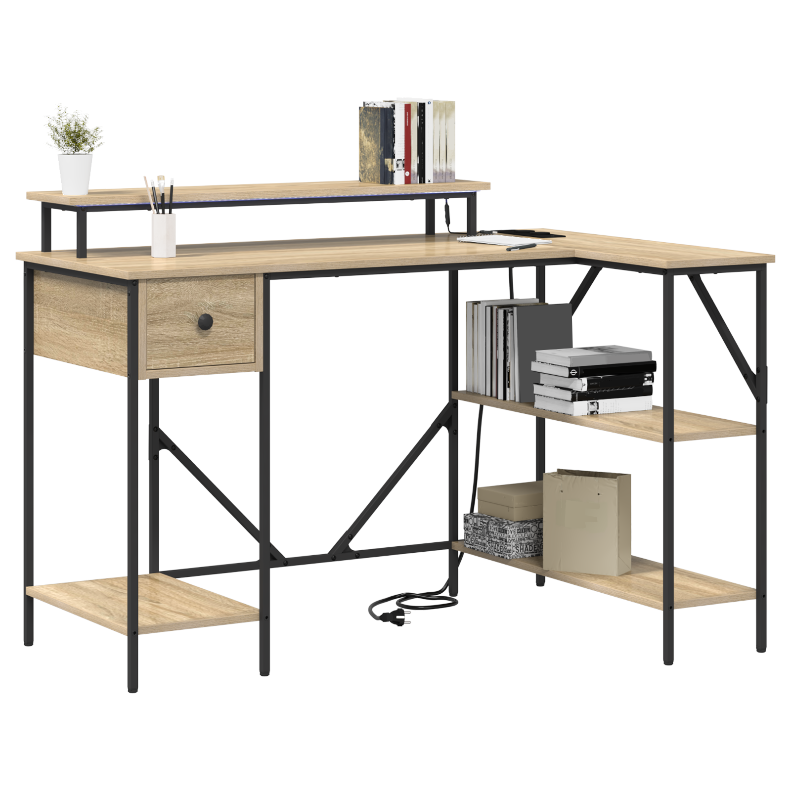 Asztal sonoma tölgy 120 x 79 x 86.5 cm faanyag