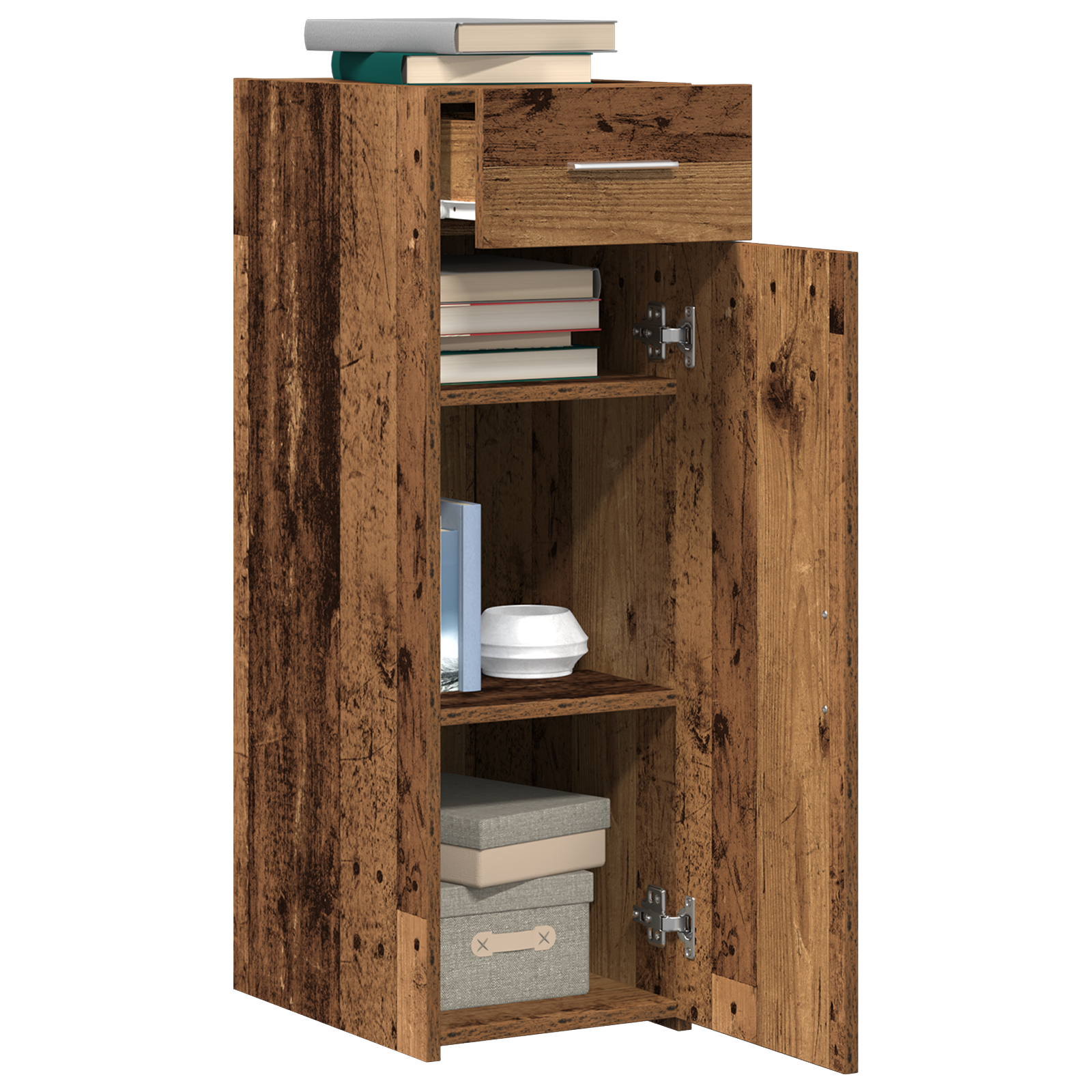 Old wood 30x42,5x93 cm mérnöki fa szekrény