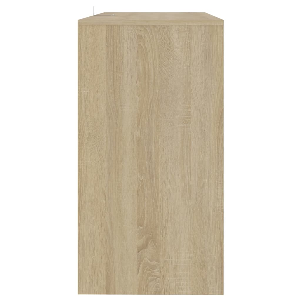 Sonoma-tölgyszínű acél tálalóasztal 89 x 41 x 76,5 cm