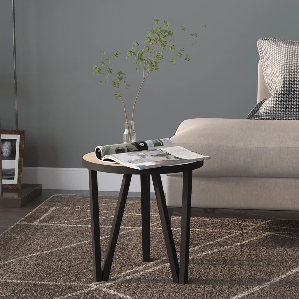 Sonoma-tölgyszínű mdf dohányzóasztal ø35 cm