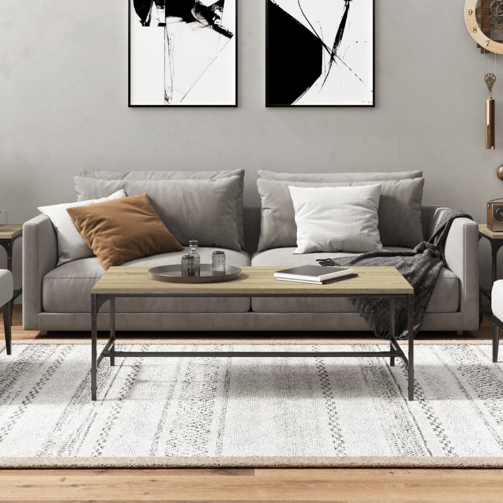 Sonoma-tölgyszínű szerelt fa dohányzóasztal 100x50x35 cm Sonoma-tölgyszínű szerelt fa dohányzóasztal 100x50x35 cm