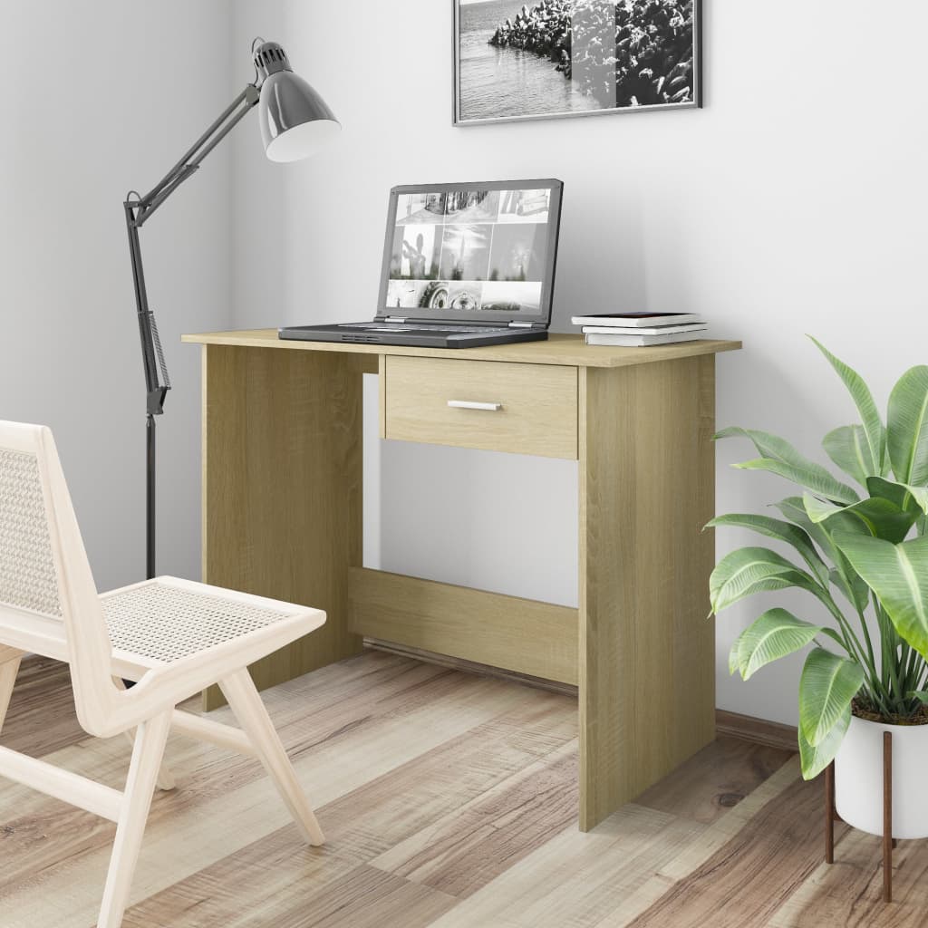 Sonomatölgy színű forgácslap íróasztal 100 x 50 x 76 cm Sonomatölgy színű forgácslap íróasztal 100 x 50 x 76 cm