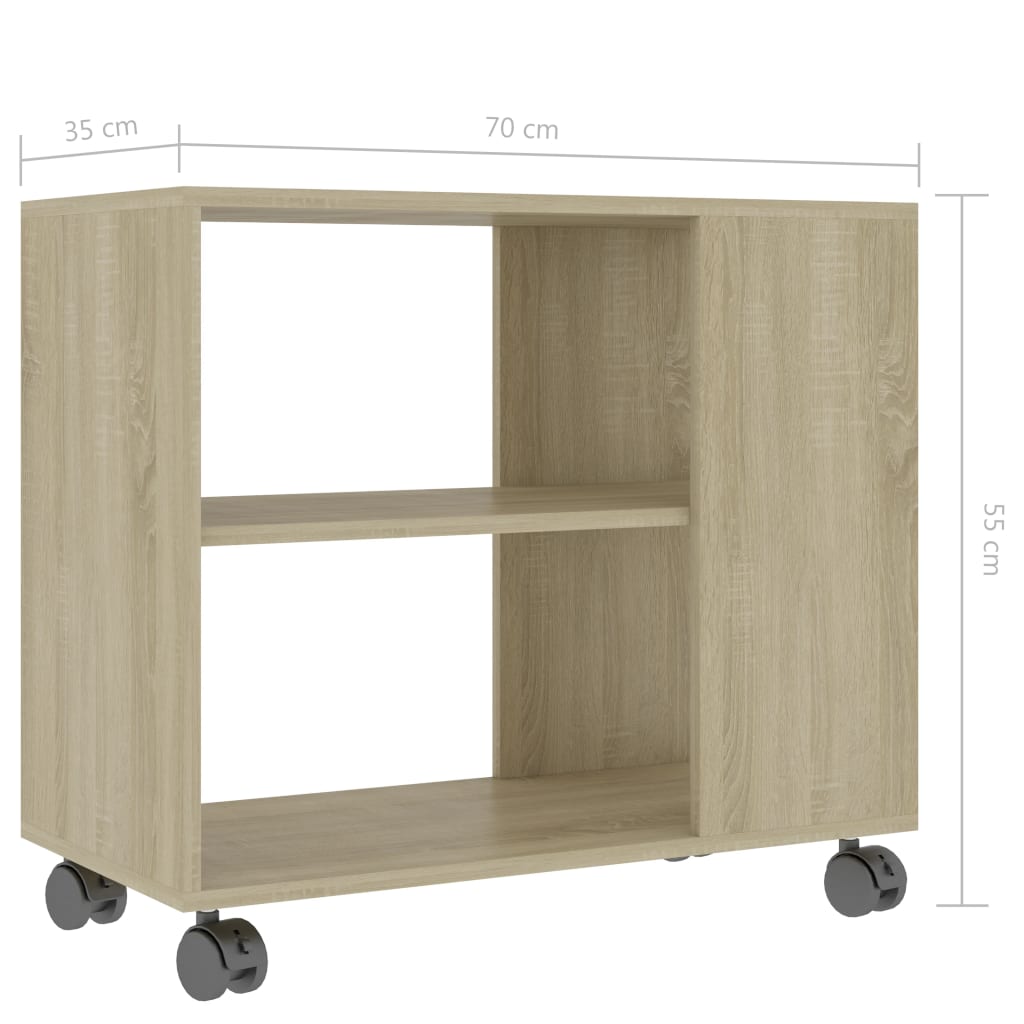 Sonomatölgy színű forgácslap tálalóasztal 70 x 35 x 55 cm Sonomatölgy színű forgácslap tálalóasztal 70 x 35 x 55 cm