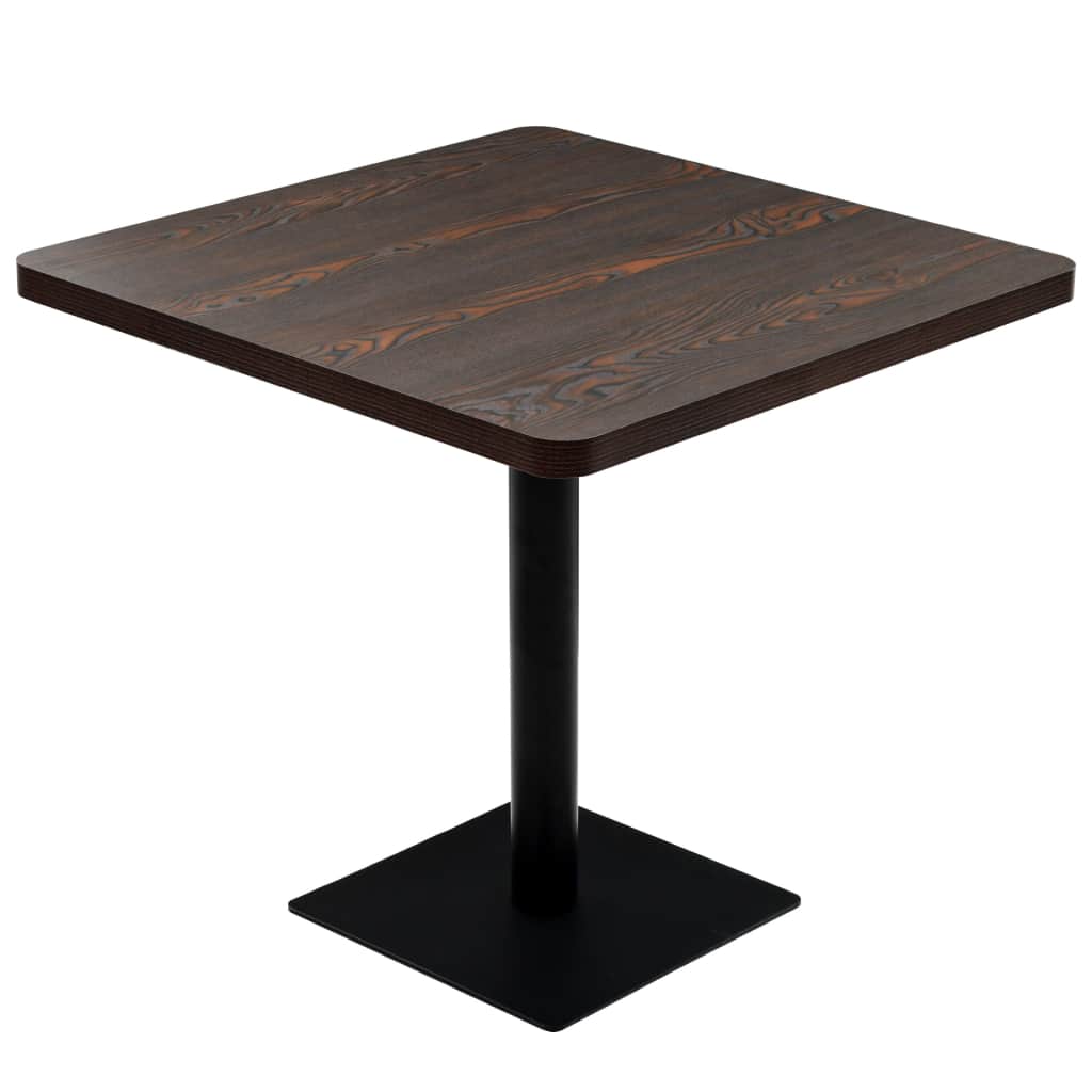 Sötét hamuszínű mdf/acél bisztró asztal 80 x 80 x 75 cm