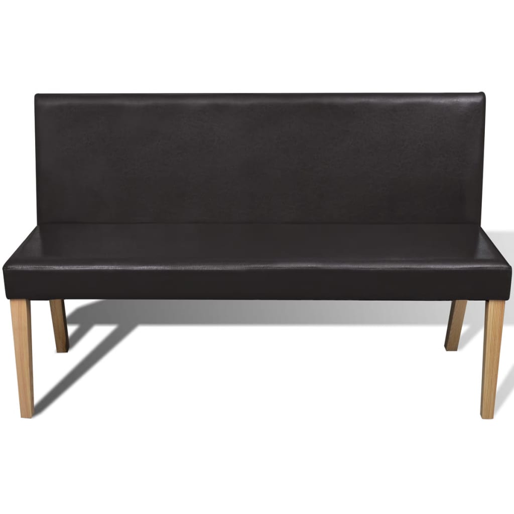 Sötétbarna műbőr pad 139,5 cm Sötétbarna műbőr pad 139,5 cm