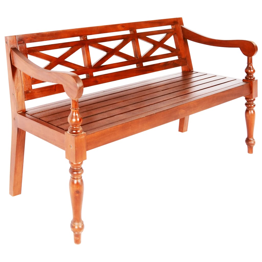 Sötétbarna tömör mahagóni batavia pad 136 cm