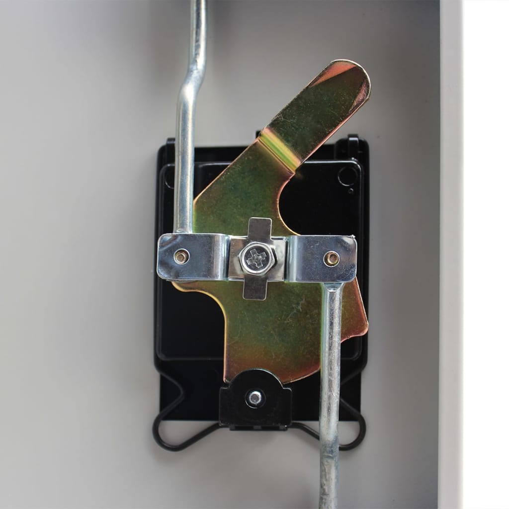 Szürke acél irodai szekrény 90 x 40 x 140 cm