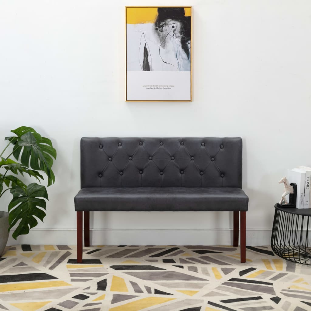 Szürke művelúr pad 120 cm