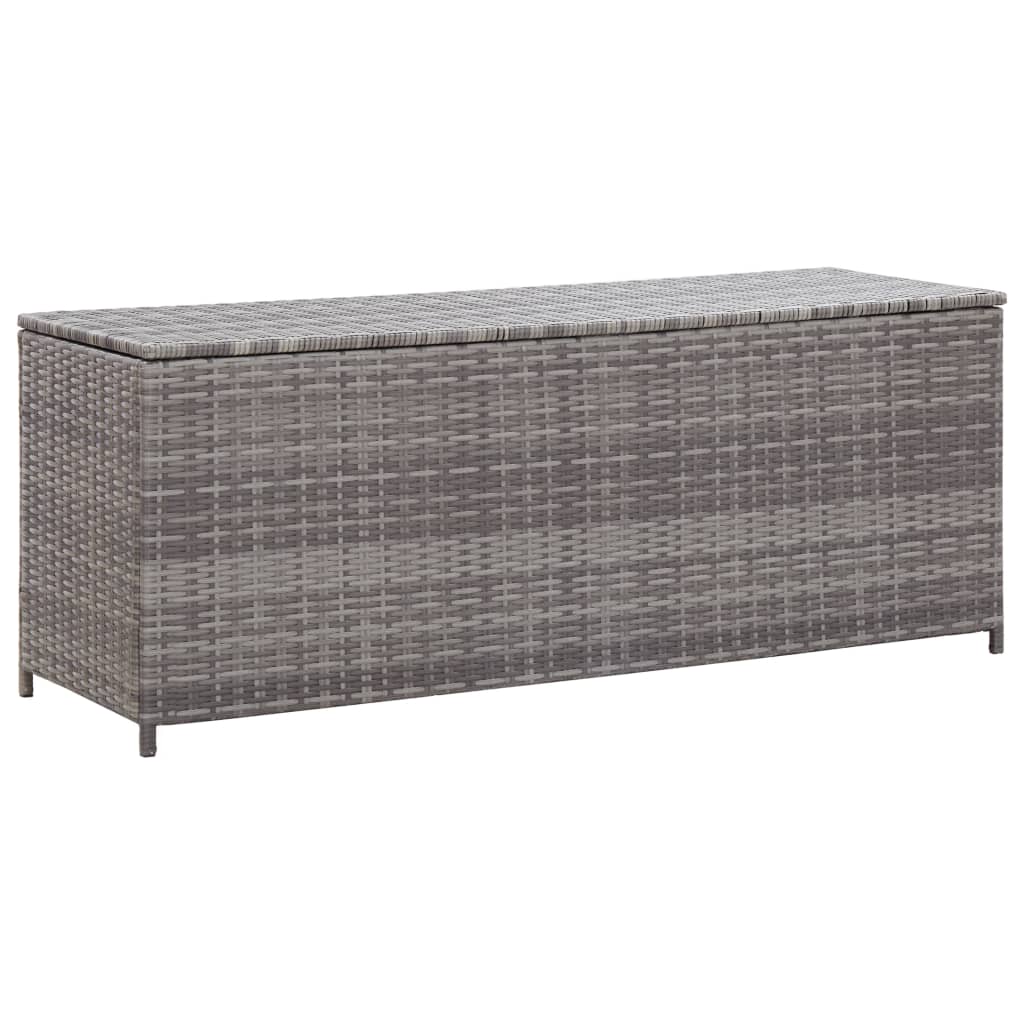 Szürke polyrattan kerti tárolóláda 120 x 50 x 60 cm Szürke polyrattan kerti tárolóláda 120 x 50 x 60 cm