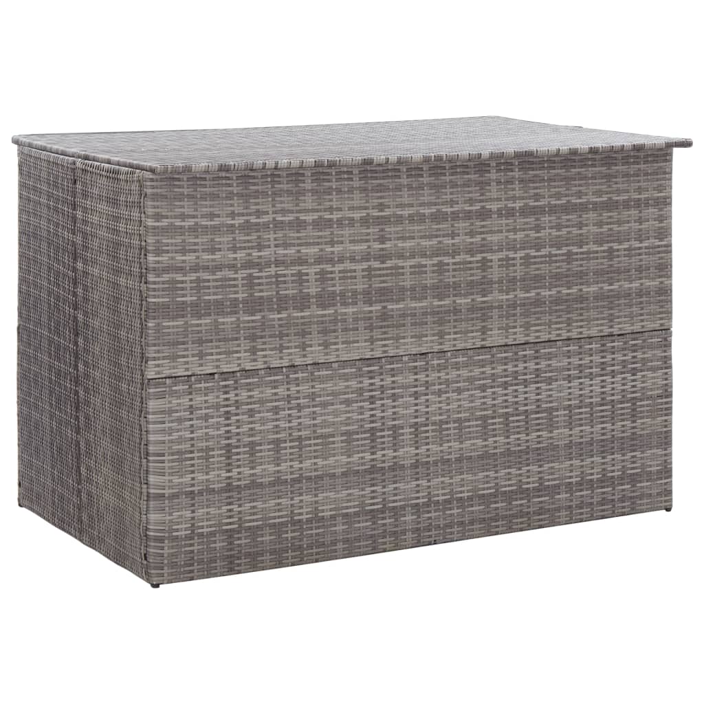 Szürke polyrattan kerti tárolóláda 150 x 100 x 100 cm Szürke polyrattan kerti tárolóláda 150 x 100 x 100 cm