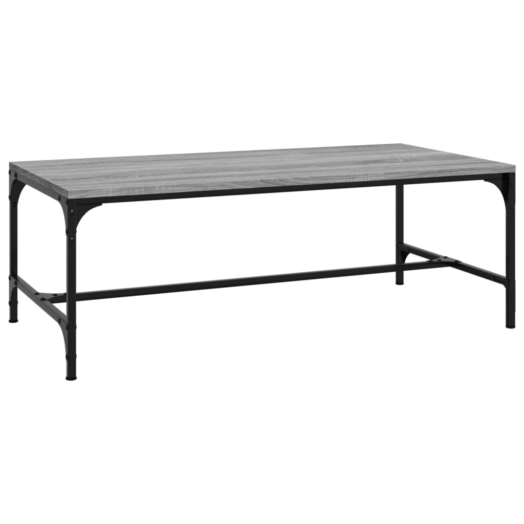 Szürke sonoma szerelt fa dohányzóasztal 100 x 50 x 35 cm Szürke sonoma szerelt fa dohányzóasztal 100 x 50 x 35 cm