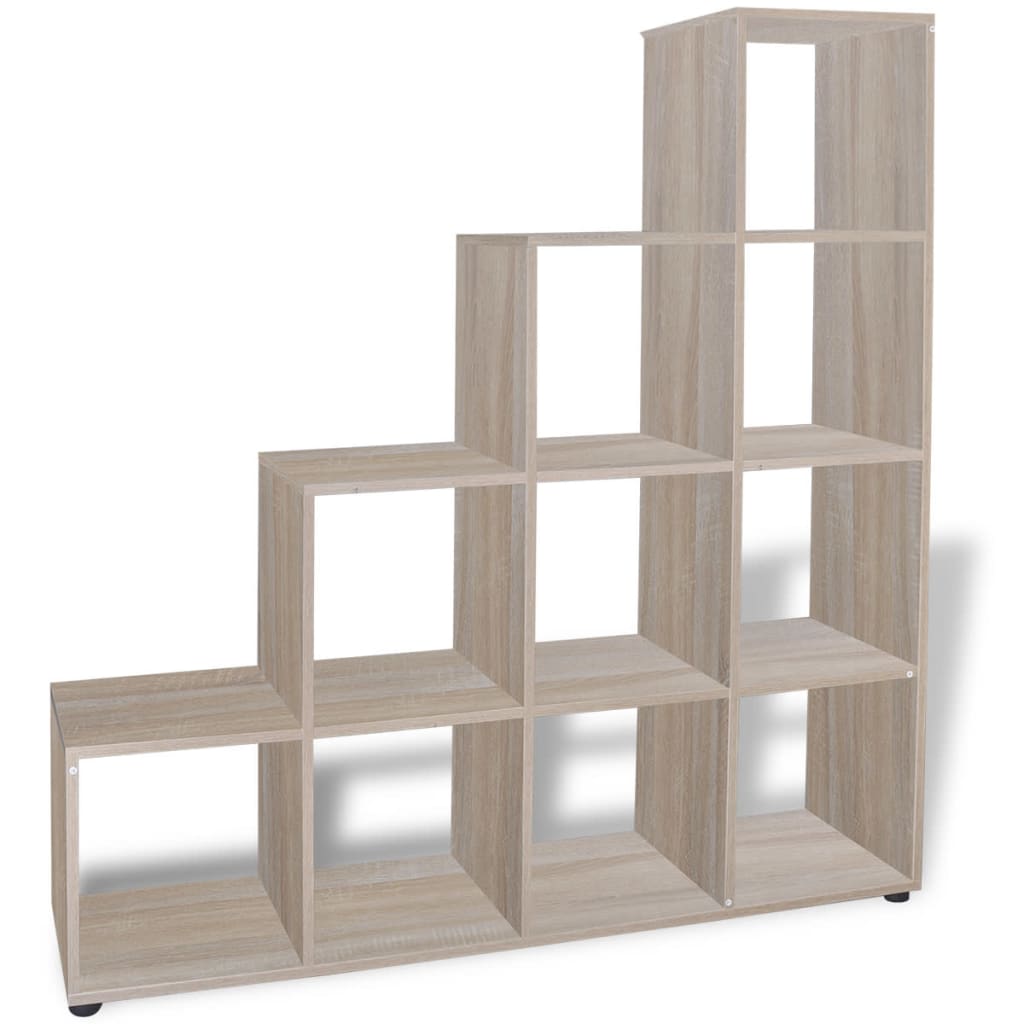 Tölgyszínű lépcsős polc 142 cm