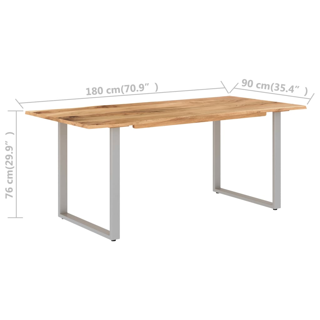 Tömör akácfa étkezőasztal 180 x 90 x 76 cm
