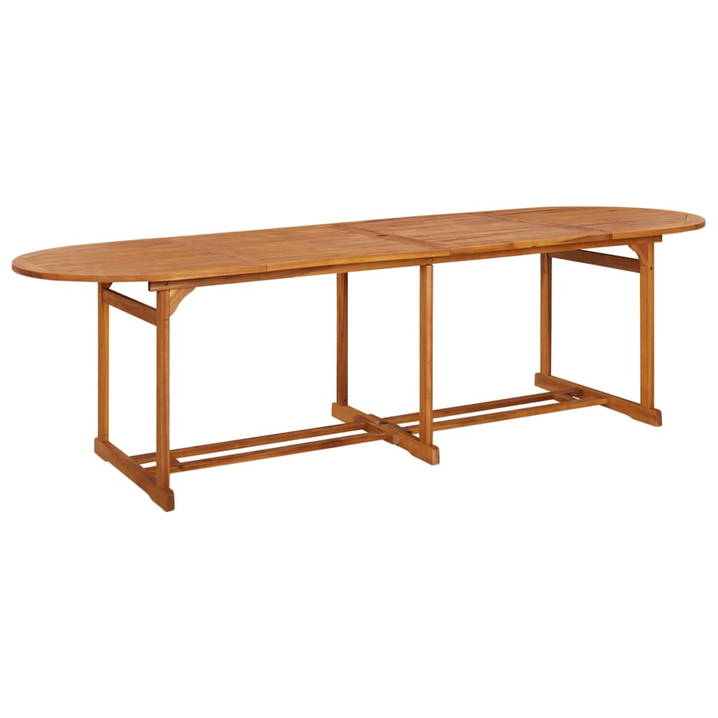 Tömör akácfa kerti étkezőasztal 280 x 90 x 75 cm Tömör akácfa kerti étkezőasztal 280 x 90 x 75 cm