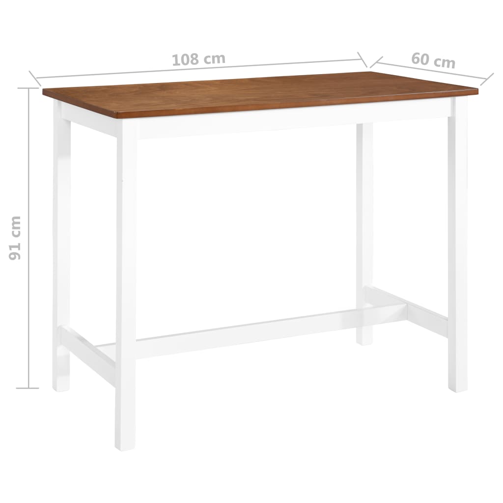 Tömör fa bárasztal 108 x 60 x 91 cm Tömör fa bárasztal 108 x 60 x 91 cm
