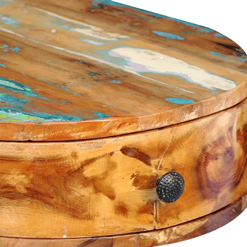 Tömör fa íróasztal vaslábbakkal