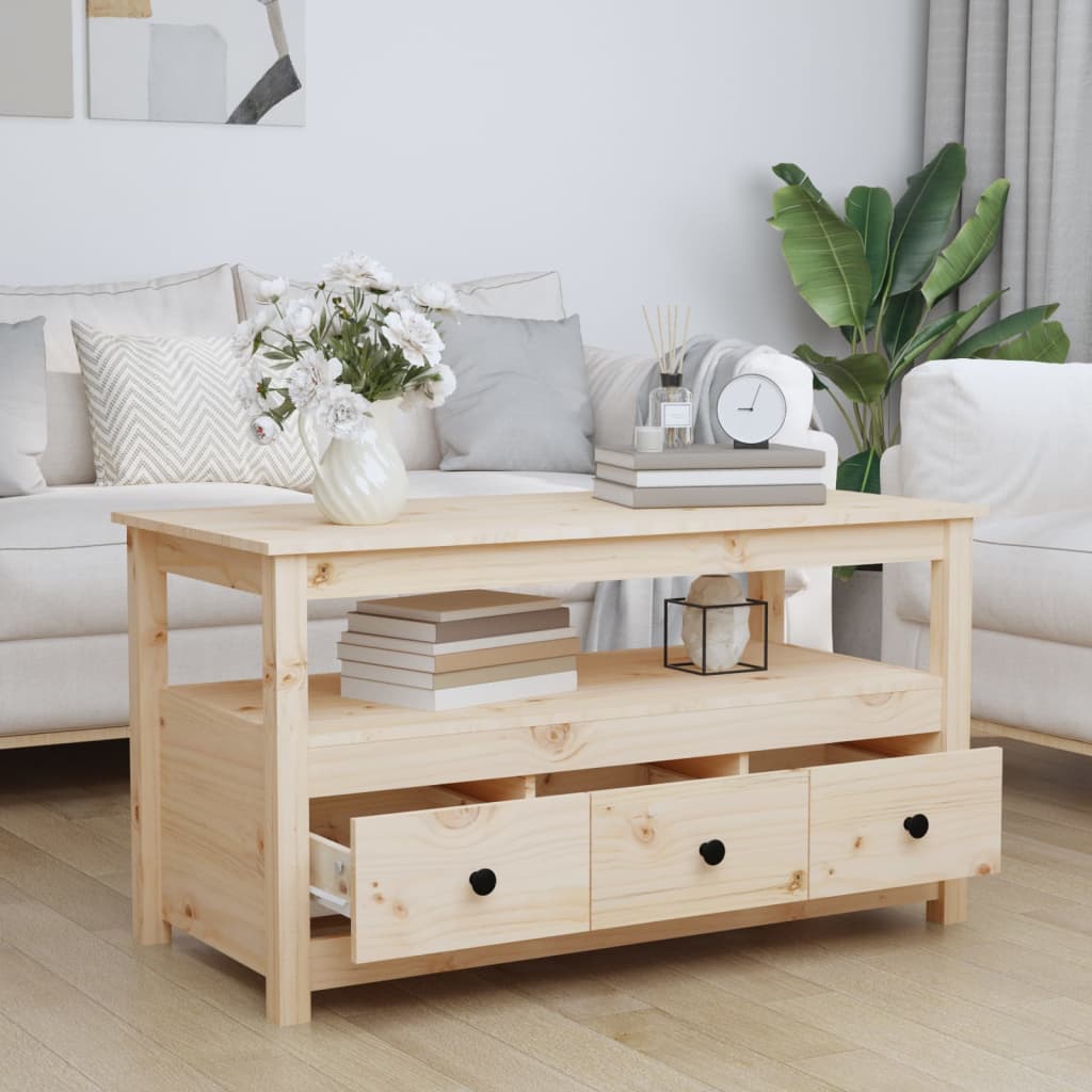 Tömör fenyőfa dohányzóasztal 102 x 49 x 55 cm Tömör fenyőfa dohányzóasztal 102 x 49 x 55 cm