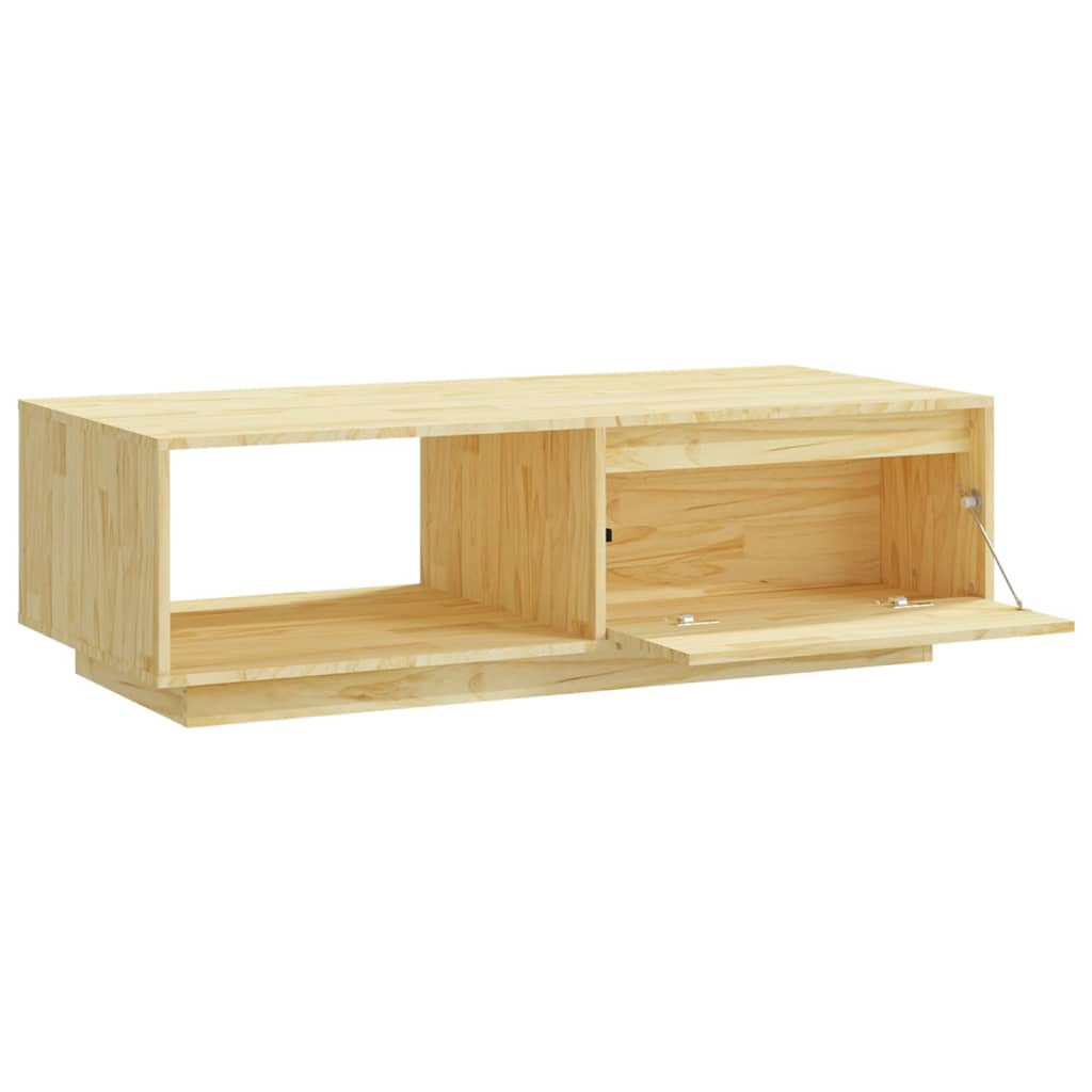 Tömör fenyőfa dohányzóasztal 110 x 50 x 33,5 cm