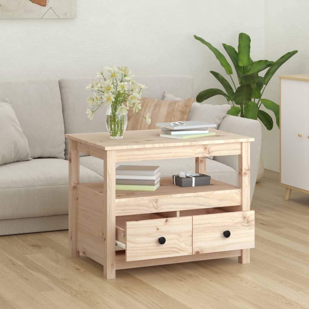Tömör fenyőfa dohányzóasztal 71 x 49 x 55 cm Tömör fenyőfa dohányzóasztal 71 x 49 x 55 cm