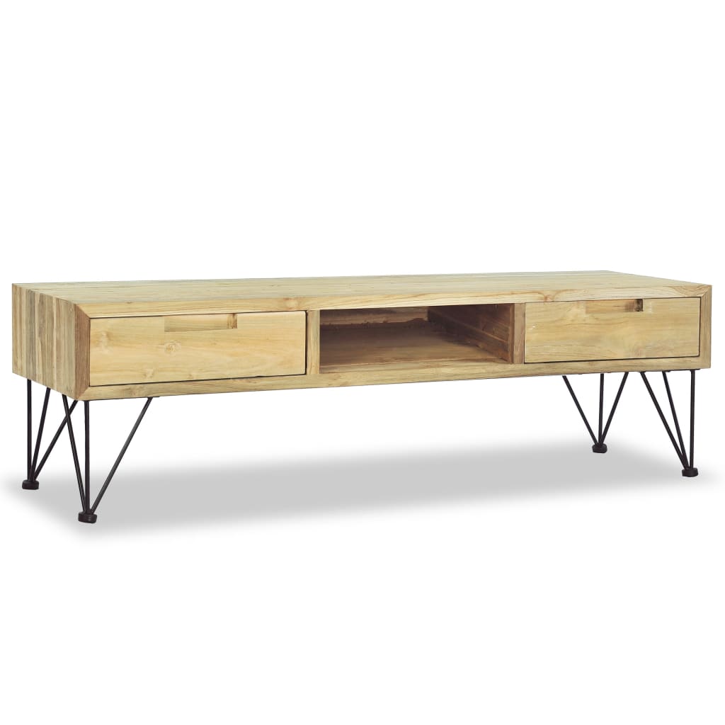 Tömör tíkfa tv-szekrény 120 x 35 x 35 cm Tömör tíkfa tv-szekrény 120 x 35 x 35 cm
