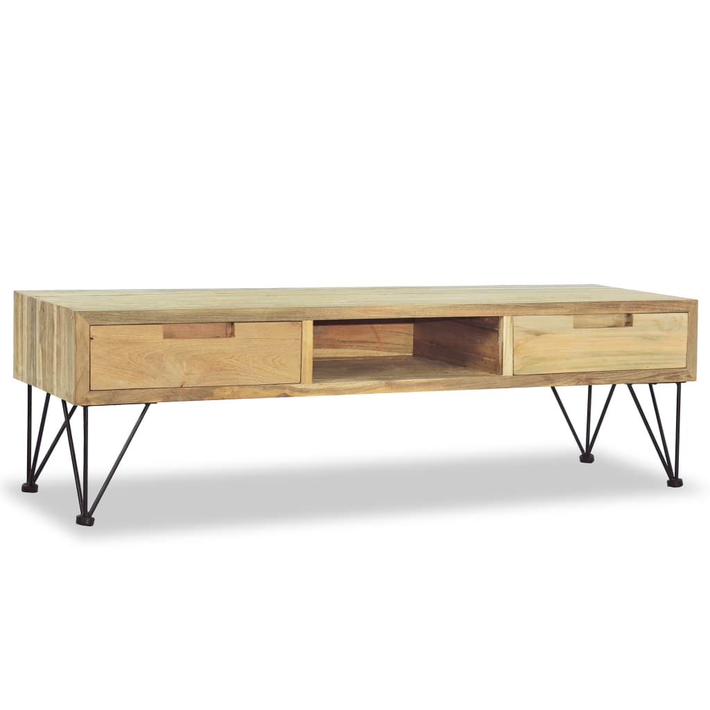Tömör tíkfa tv-szekrény 120 x 35 x 35 cm Tömör tíkfa tv-szekrény 120 x 35 x 35 cm