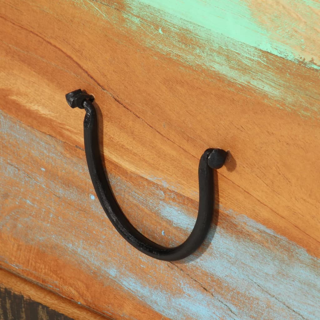 Tömör újrahasznosított fa dohányzóasztal 70 x 70 x 38 cm