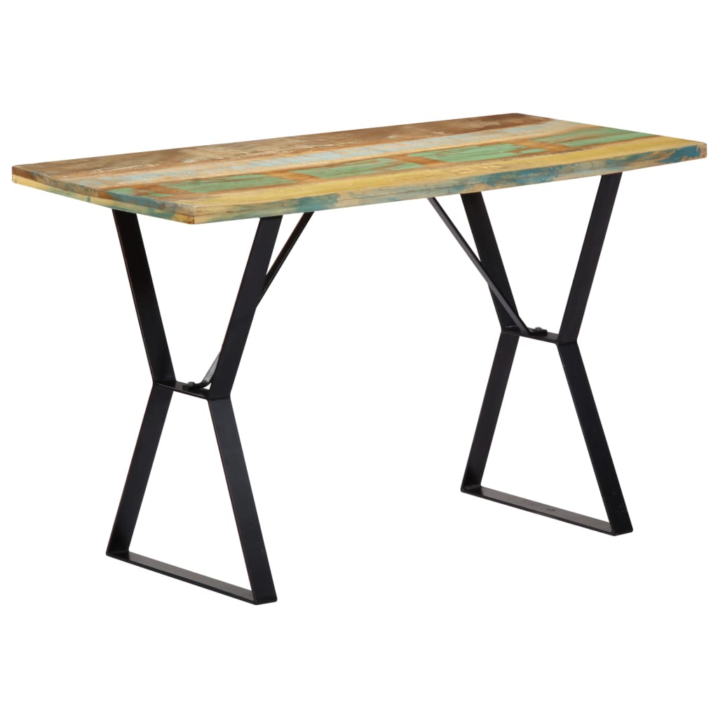 Tömör újrahasznosított fa étkezőasztal 120 x 60 x 76 cm