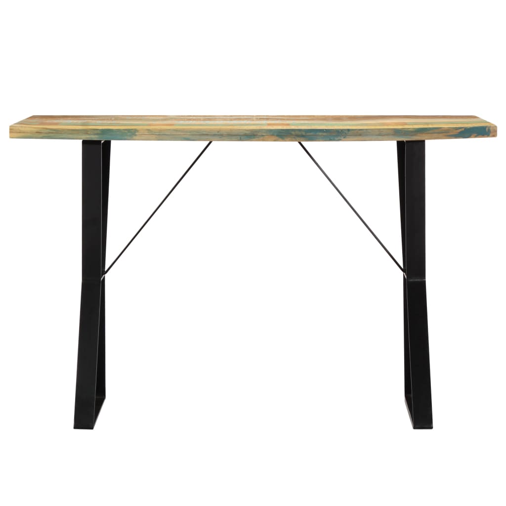 Tömör újrahasznosított fa étkezőasztal 120 x 60 x 76 cm
