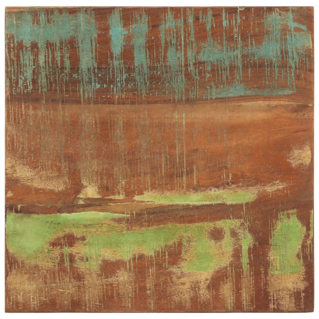 Tömör újrahasznosított fa kisasztal 35 x 35 x 55 cm