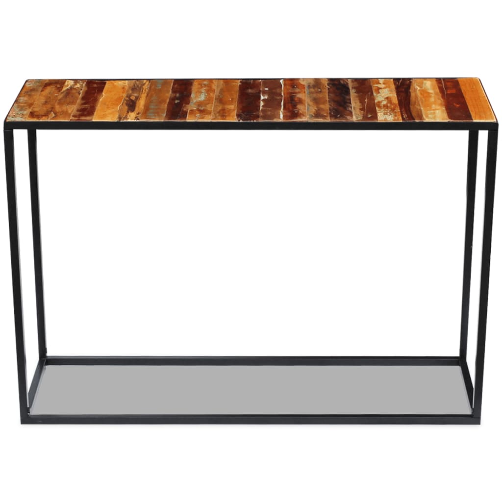 Tömör újrahasznosított fa konzolasztal 110 x 35 x 76 cm