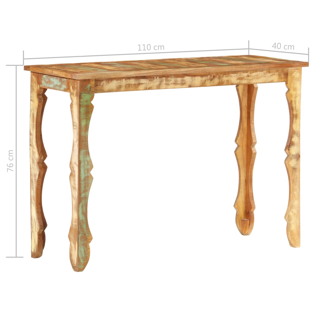 Tömör újrahasznosított fa tálalóasztal 110 x 40 x 76 cm Tömör újrahasznosított fa tálalóasztal 110 x 40 x 76 cm